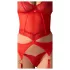 Obsessive Cupide Desire - Sheer Lace Top Set (Red) - L/XL