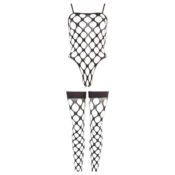 NO:XQSE - Black Fishnet Sexy Set (S-L)