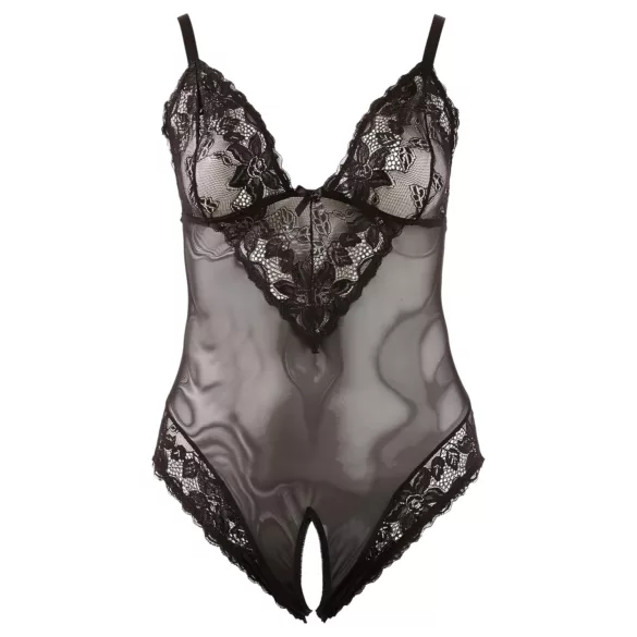Cottelli Plus Size - Black Lace Bodysuit