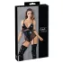 Cottelli Bondage - Shiny Black Bodysuit with Cuffs - XL