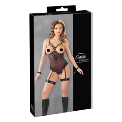 Cottelli Bondage - Black Metal Ring Body & Wrist Cuffs - M