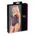 Cottelli - Lacy, Beaded Open Body (Black) - M
