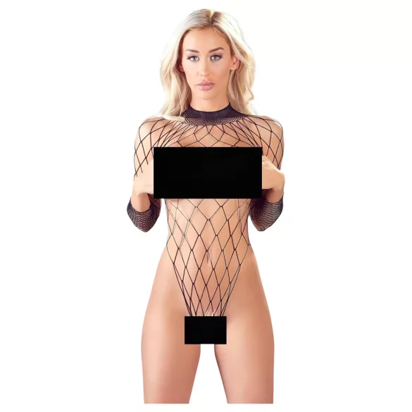 NO:XQSE - Long Sleeve Mesh Bodysuit - Black (S-L)