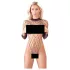 NO:XQSE - long-sleeved black fishnet bodysuit (S-L)