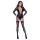 Cottelli - long-sleeved open body with cuffs (black) - M