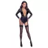 Cottelli - long-sleeved open body with cuffs (black) - M