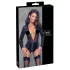 Cottelli - long-sleeved open body with cuffs (black) - M