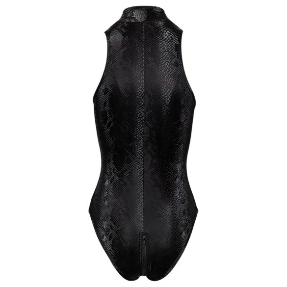Cottelli Party - Black Snakeskin Pattern Bodysuit - M