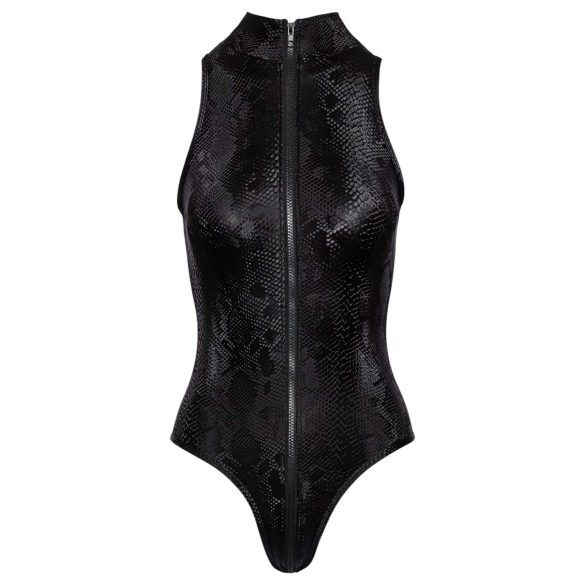 Cottelli Party - Black Snakeskin Pattern Bodysuit - L