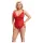 Cottelli Curves - Sheer Lace Bodysuit (Red)