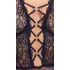 Cottelli Curves Plus Size - Sheer Patterned Bodysuit (Black) - 90D/XL