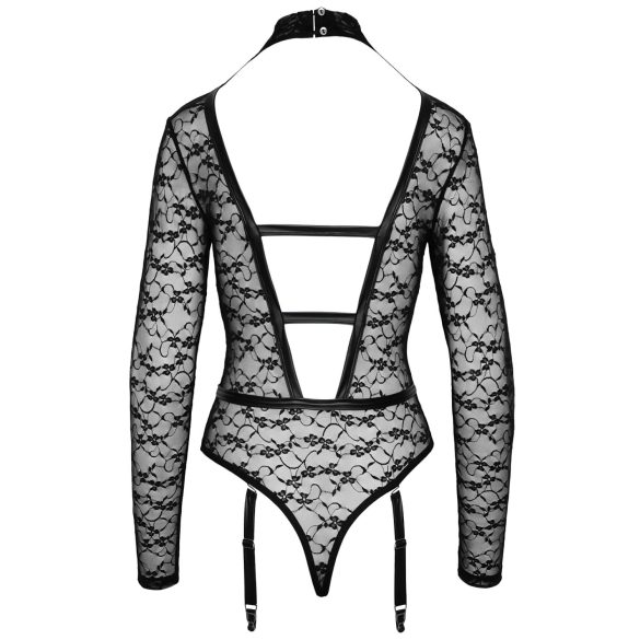 Cottelli - Sheer Strappy Bodysuit (Black) - L