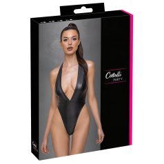 Cottelli Party - Glossy Halterneck Bodysuit (Black)