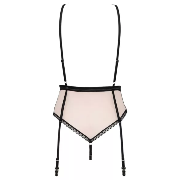 Obsessive Lilines - Gartered Bodysuit (Pink) - L/XL