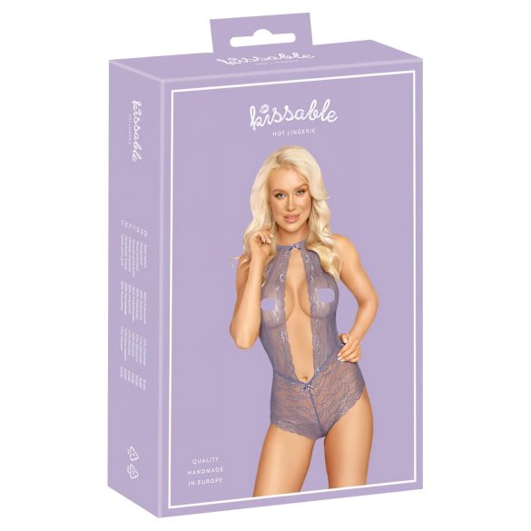 Kissable - Halter Lace Bodysuit (Purple) - L/XL