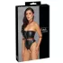Cottelli Bondage - shiny bodysuit with arm and neck restraints (black) - L
