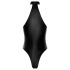 Noir - Shiny Halter Neck Bodysuit (Black) - L
