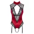 Cottelli - Lace Halter Neck Bodysuit (Red) - M