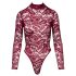 Cottelli - Sheer Lace Bodysuit (Red)