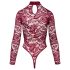 Cottelli - Sheer Lace Bodysuit (Red)