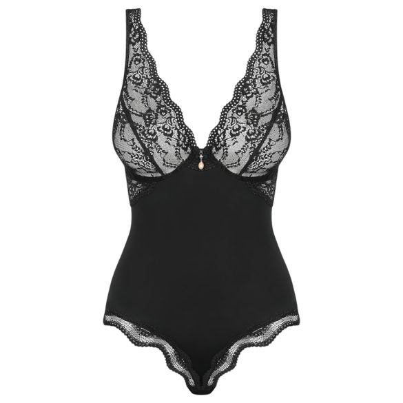 Obsessive Luvae - Body with Sheer Bust (Black) - L/XL