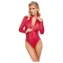 Cottelli - Red Snake Print Bodysuit - M