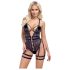 Cottelli - Open Strappy Black Lingerie Bodysuit - M