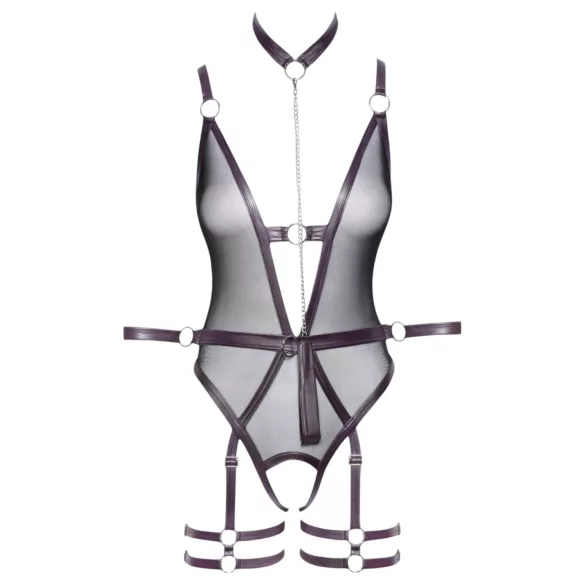 Cottelli Bondage - open body with arm cuffs (dark purple) - L