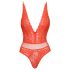 Cottelli - Cross-Strap Lace Bodysuit (Red)