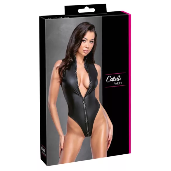 Cottelli - Shiny Black Bodysuit - L