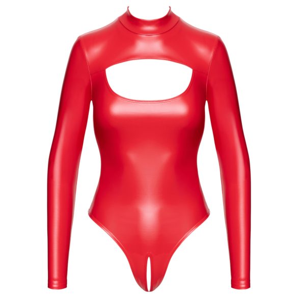 Noir - Shiny Finish Bodysuit (Red)