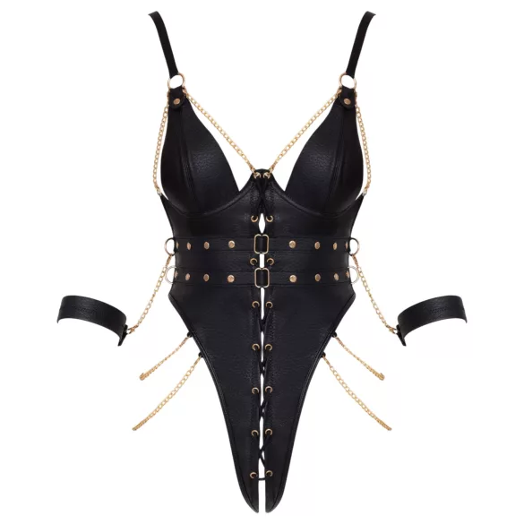 Cottelli - chained bondage bodysuit (black) - L