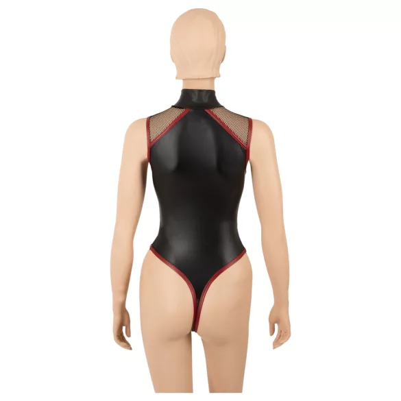 Cottelli - zip-up fishnet bodysuit (black) - M