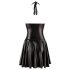 Noir - Layered Dress with Sheer Bodice and Halter Neck (Black) - M