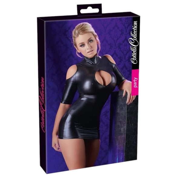 Cottelli - Black Cold Shoulder Party Dress - M