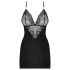 Obsessive 828-CHE-1 - Sparkling Strap Dress & Thong Set (Black)