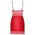 Obsessive Lovica - Lace Nightgown & Thong Set (Red) - 2XL