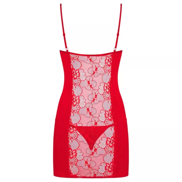 Obsessive Heartina - Red Nightdress & Thong Set