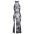 Noir - Sheer Black Floral Maxi Dress