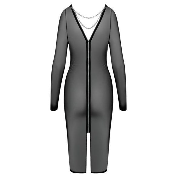 Cottelli Party - Sheer Zipper Dress (Black)