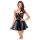 Noir - Shimmering Mini Dress with Lace Top (Black) - L