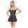Cottelli - Shiny Mini Dress with Pleated Skirt (Black) - M