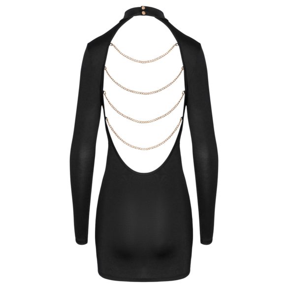 Cottelli - Open-Back Chain Mini Dress (Black) - M