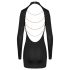 Cottelli - Open-Back Chain Mini Dress (Black) - L