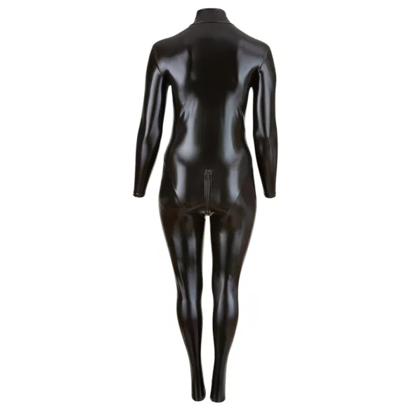 Cottelli Plus Size - Shiny Long-Sleeve Party Jumpsuit (Black) - 2XL