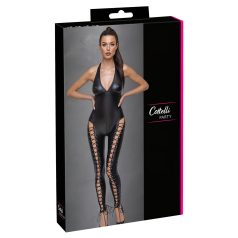 Cottelli Party - Halter Lace-Up Jumpsuit (Black)