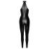 Noir - Shiny Zipper Jumpsuit (Black)