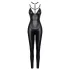 Cottelli - matte catsuit with removable chest harness (black) - M