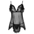 Cottelli - Light, Ruffled Babydoll (Black) - L