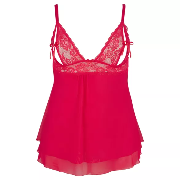 Cottelli Plus Size - Lacy, Flowy Babydoll (Red) - 4XL